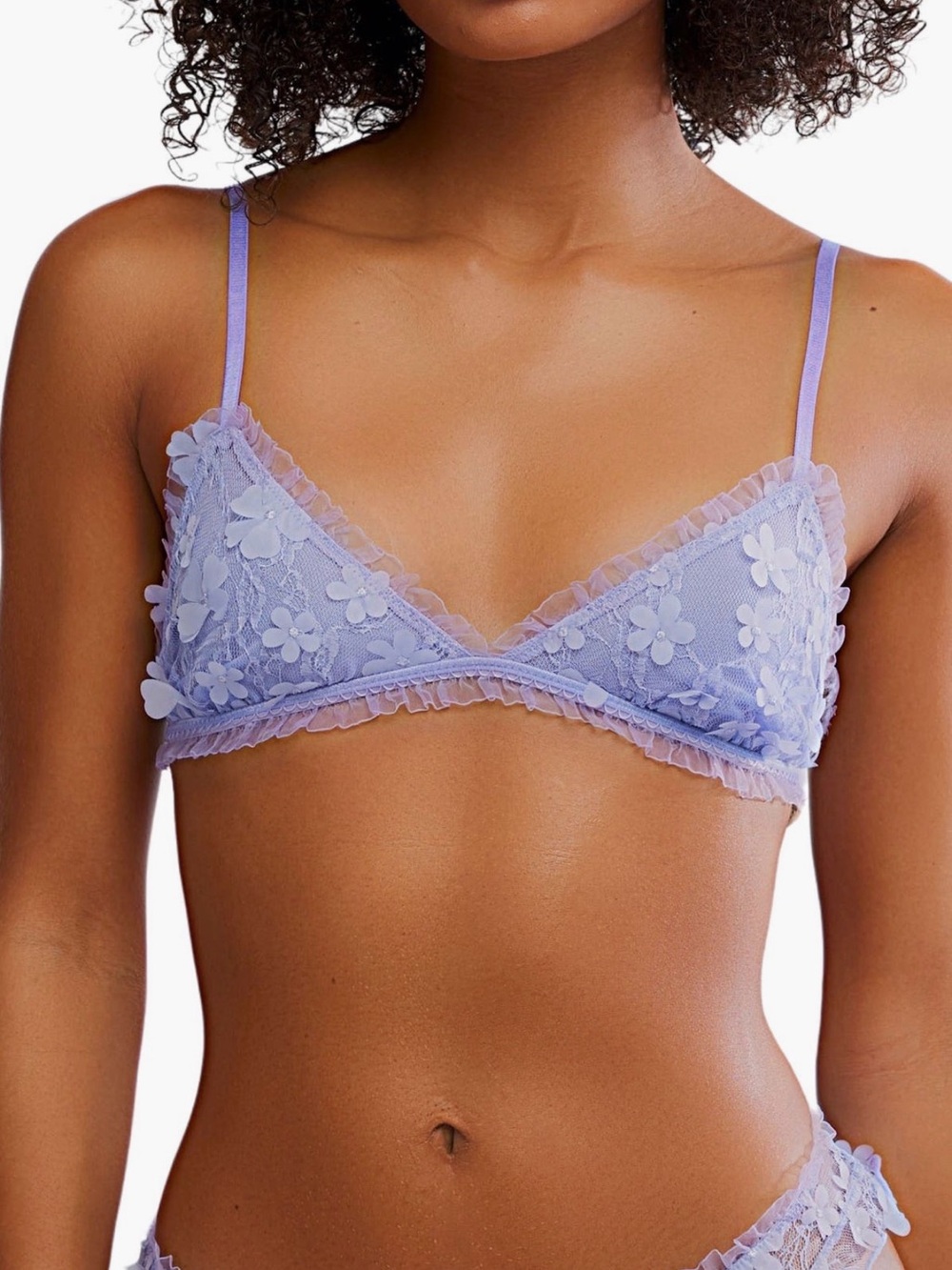 Save the Date Floral Appliqué bra & panty set